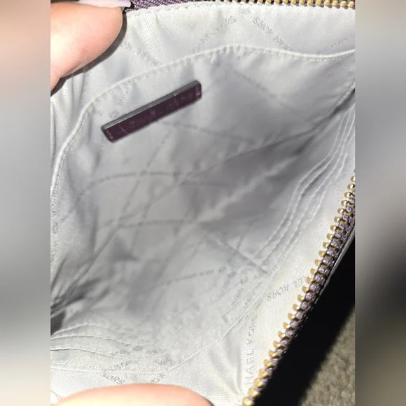 Like New Michael Kors Croc Embossed Oversized Wristlet - Picture 4 of 6